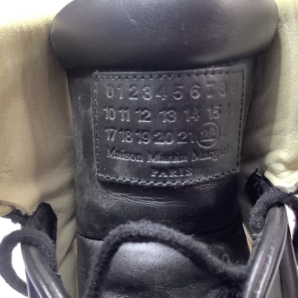 Maison Martin Margiela Future Red Bottom Sneakers Size 42 US 9 Black Leather Men - Picture 3 of 7